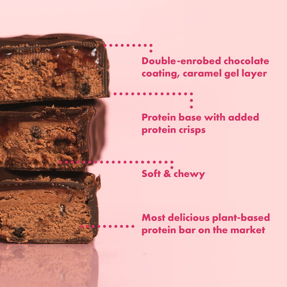 Blessed Vegan Protein Bars - Plant Based Protein Bars Low Calorie High Protein Meal Replacement Bar - Dairy Free, Nutritious Vegan Snacks - 12 Pack Chocolate Raspberry 4