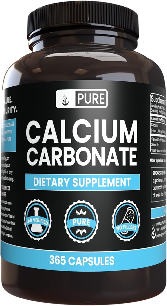 Pure Original Ingredients Calcium Carbonate and Pantothenic Acid Bundle, Various Amounts, Pure, Lab Verified 3