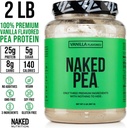 NAKED Vanilla Pea Protein Isolate from North American Farms, Only 3 Ingredients, Vanilla Vegan Protein, Gluten-Free, Soy Free, GMO Free - 2LB 4