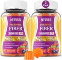 NEVISS Psyllium Husk Prebiotic Fiber Gummies - 7G Fiber with 2000mg Prebiotic Fiber Blend & Multivitamins - Inulin, Fos, Guar Gum & Multi Digestive Enzymes Vitamin Gummies Chewable 3