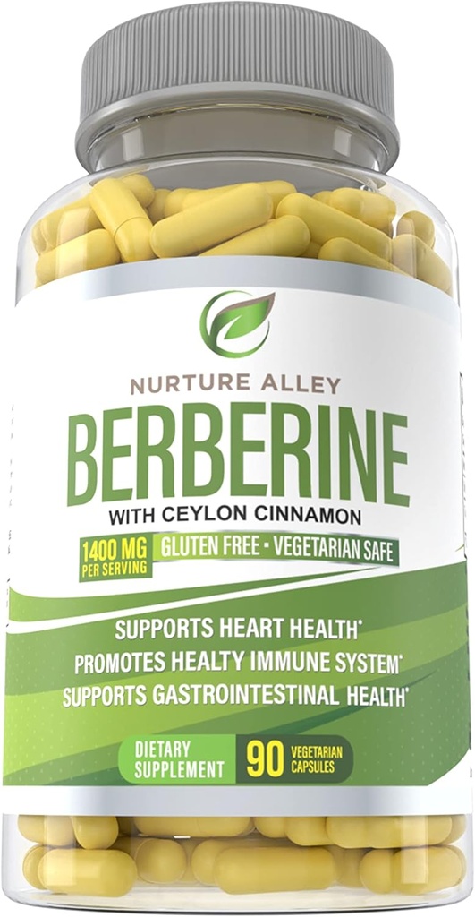 Berberine Complex with Berberine HCL 1200mg and Organic Ceylon Cinnamon 200mg - Metabolism and Immune System Support Supplement - 90 Capsules 3