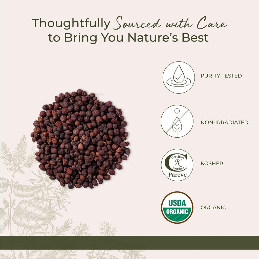 Starwest Botanicals Organic Hawthorn Berries Whole - Dried Loose Leaf Herb for Tea, Jam, & Herbal Extracts, Natural Digestion Support, Certified Kosher, Non-GMO - Bulk 1 lb Bag 6