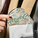 Watercolor Leaves Rabbits Pill Box 7 Day Pill Case Bag Travel Pill Organizer Bag with Zipper Pill Bag Portable Weekly Case Compact Size for Vitamin Supplement Holder 6