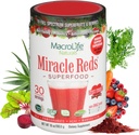 MacroLife Naturals Miracle Reds Superfood Supplement Powder Antioxidants Polyphenols Enzymes Probiotics - Raw Non-GMO Organic Vegan Gluten & Dairy Free (30 Servings) 2