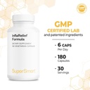 Supersmart - InflaRelief Formula - with Tumeric Curcumin, Bioperine, Quercetin & Bromelain | Non-GMO & Gluten Free - 180 Vegetarian Capsules 6