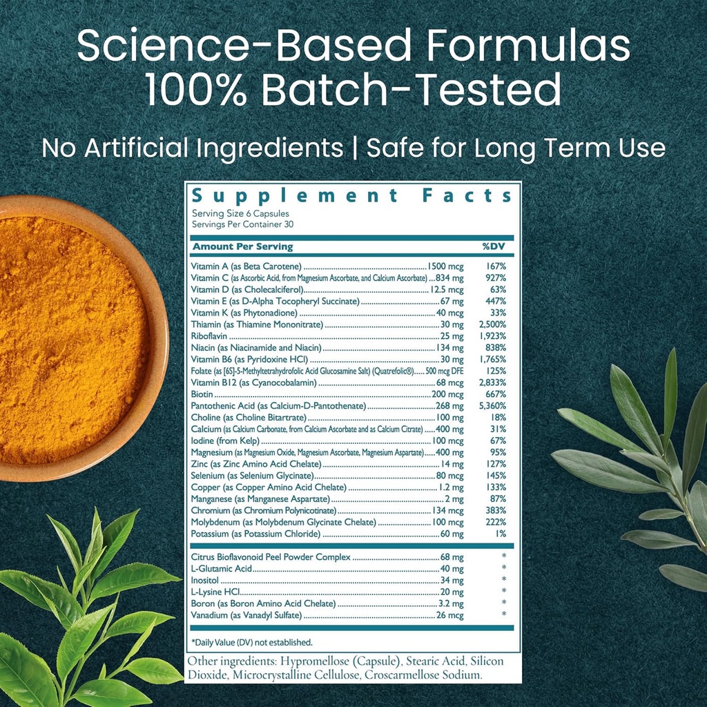 Women's Health Network Essential Nutrients – Daily Multivitamin for Energy, Healthy Aging & Immune Support, Folate as Quatrefolic®, a Patented Natural Form of 5-MTHF 6