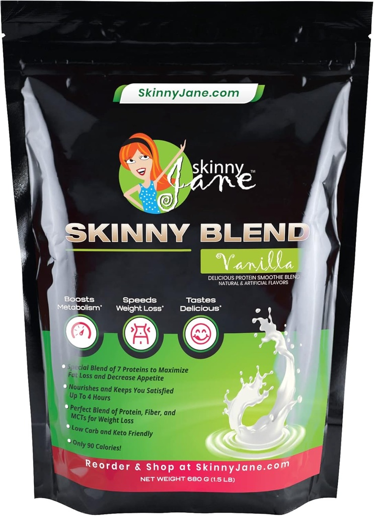 Skinny Blend – High Protein Shake for Women – Low Carb, Keto Friendly Meal Replacement – Satisfies Hunger & Boosts Energy – Creamy Vanilla – 30 Shakes 3