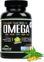 Flax Seed Oil - Omega 3 Super Blend with DPA, EPA, DHA, ALA and GLA with Fish, Borage and Organic Flax Seed Oil - Over 2,400 Milligram Strength - Gluten Free - Made in The USA - 60 SoftGels 2