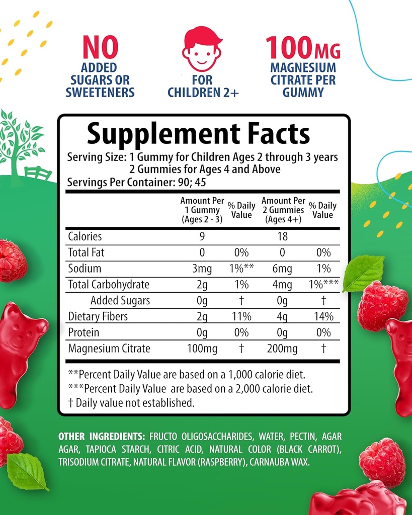SUNNY SAM Zinc Gummies for Adults & Magnesium Gummies for Kids & Adults - 100mg - Calm Magnesium Chews 3