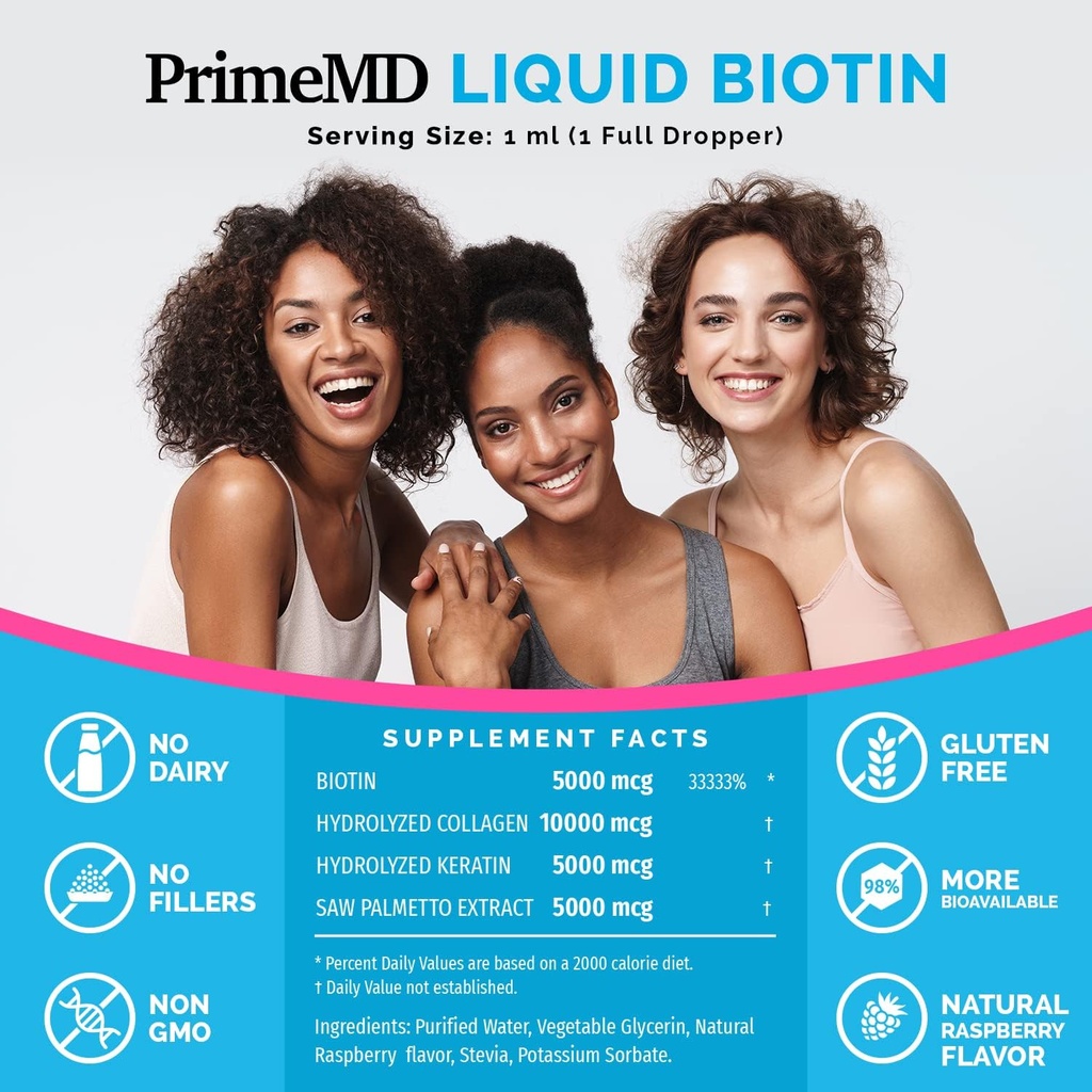 4-in-1 Liquid Biotin Collagen Keratin Saw Palmetto Drops (2 fl oz - 2 Pack) & 5-in-1 Ceylon Cinnamon w Turmeric & Ginseng Root (120ct) Bundle - Hair, Skin, Nails, & Immune Support Supplement 5
