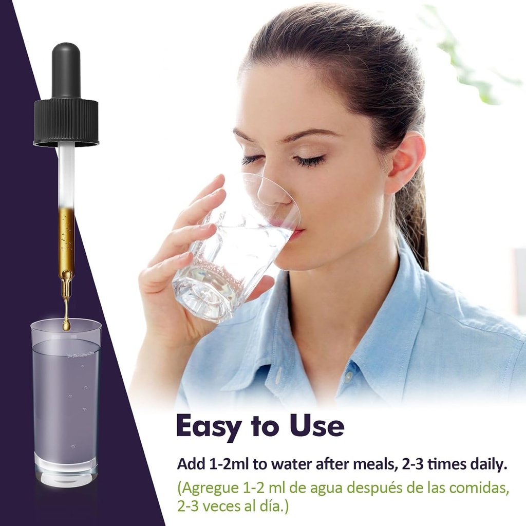 Lemon Balm Mood Boost Drops, Gotas de Citrato de Magnesio, Toronjil y Valeriana para Dormir y Ansiedad, Natural Calm, Cortisol Balance, Promotes Relaxation w/Magnesium Extract Liquid.2oz 6