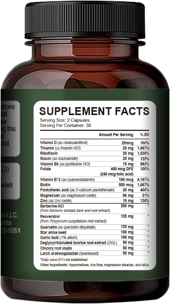 Herbal BEE Gut Health - Gas and Bloating Relief, Constipation, Leaky Gut Repair - Gut Cleanse & Restore Digestion - Promote Regularity, Colon Cleanser, 60 Capsules 3