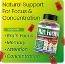Therefore Max Focus Ashwagandha Calm & Focus Gummies for Kids & Teens, Support Calm Mood, Relaxation, Anti Stress, Memory, Energy, Relaxation, Low Sugar Vegan, Fruity Flavored- 60 Gummies 3