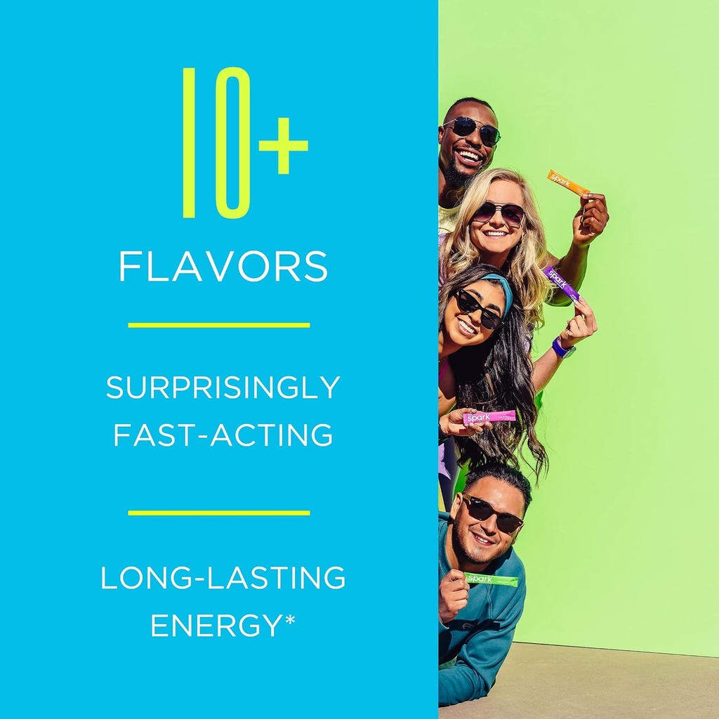 AdvoCare Spark Vitamin & Amino Acid Supplement - Focus & Energy Drink Powder Mix with Vitamin A, B-6, C & E - Also Includes L-Carnitine & L-Tyrosine - Strawberry, 14 Stick Packs 6