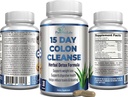 15 Day Colon Cleanse and Detox, Herbal Detox Formula, Supports Weight Loss, Constipation Relief - Boosts Energy. Flush Toxins, Natural Safe Colon Cleanser for Men and Women - 30 Capsules 5