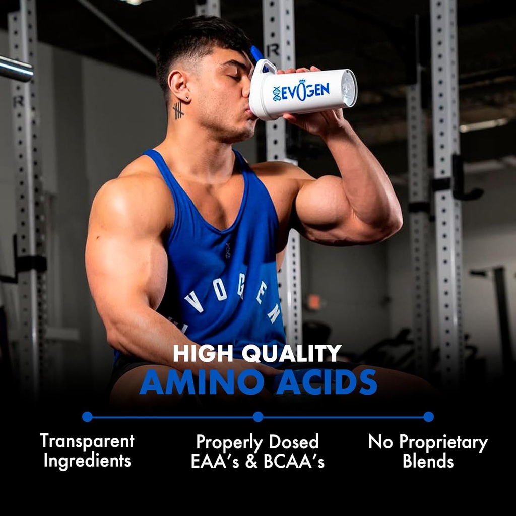 Evogen Amino K.E.M. - EAA & BCAA Powder Pump Volumizer | BCAAs Amino Acids Supplement for Blood Flow, Muscle Growth, & Hydration | Blueberry Apple | 30 Servings 5