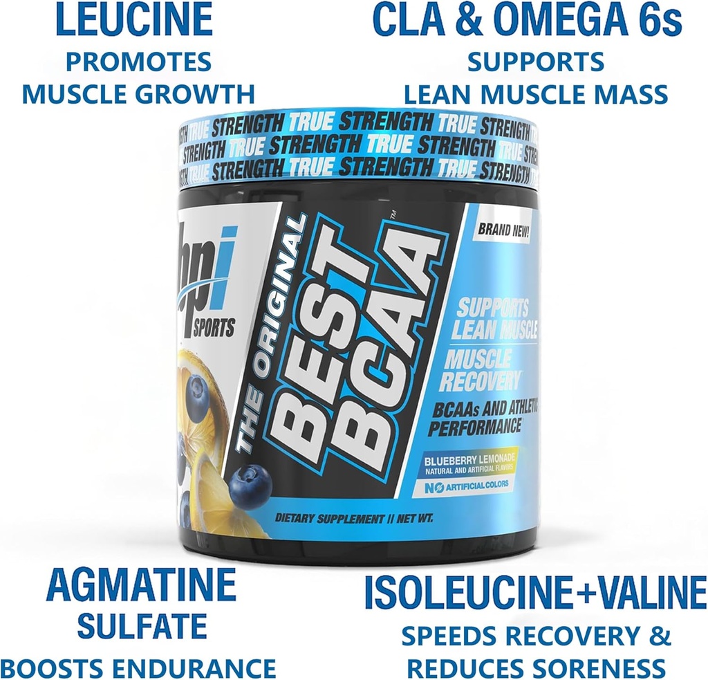 BPI Sports Best BCAA Powder - Muscle Recovery Support - Branched Chain Amino Acids | Building Blocks of Protein and Muscle - Post Workout Recovery – Hydration - Blueberry Lemonade, 30 Servings 4
