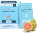 Feel Goods Hydration Hero, 1,000mg Electrolytes Powder, Sugar Free, Magnesium, Organic Aloe Vera, L Theanine, Vitamin C & B12, Keto, Vegan, Electrolyte Packets, Blue Raspberry, 15 Count 2