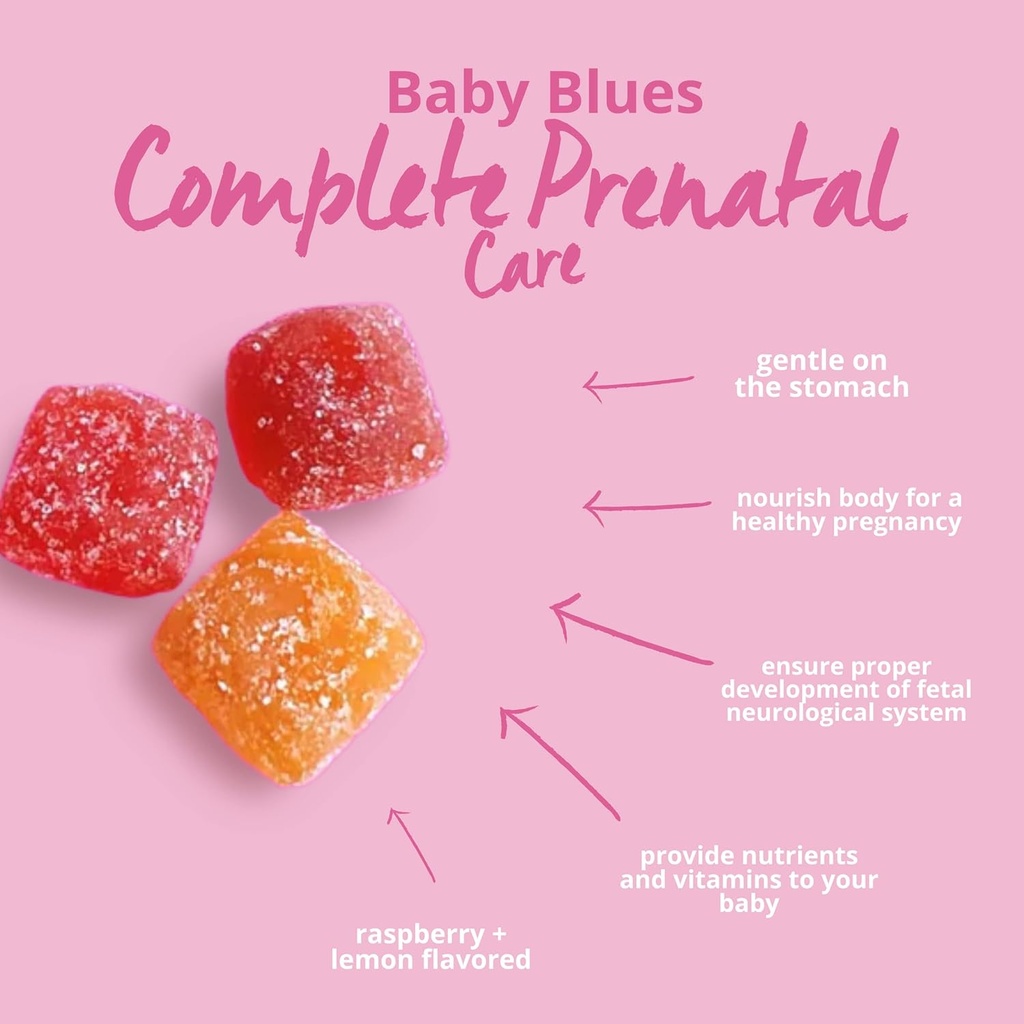 Baby Blues Prenatal Gummies: Complete Multivitamin with DHA + EPA Omega 3s 5
