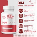 Right Health Nutra DIM Supplement 200 mg - 60 Capsules - Formula with Diindolylmethane, Cabbage Powder, Broccoli Powder & Pomegranate Extract - Plant-Based Support for Wellness 3