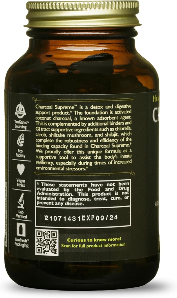 HealthForce SuperFoods Charcoal Supreme - 120 VeganCaps 4