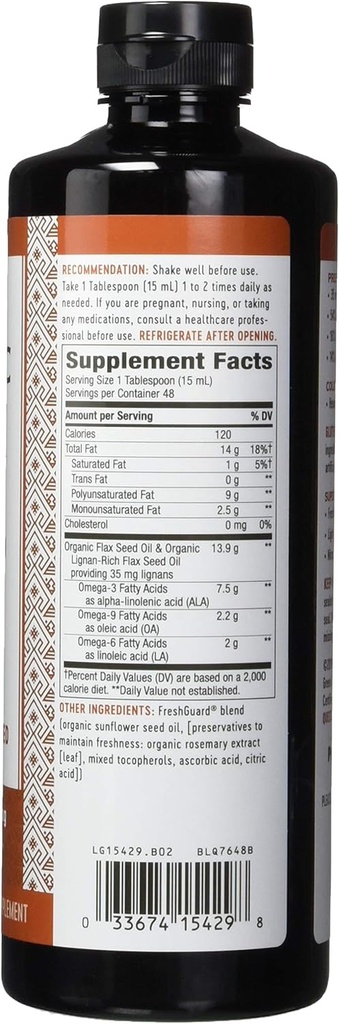 Nature's Way Nature's Way Organic Flax Oil Super Lignan, 24 Fl Ounce (Pack of 6) 3