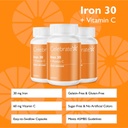 Celebrate Vitamins Iron Supplement with Vitamin C - 30mg Iron, 60mg Vitamin C, Bariatric Vitamins for WLS Patients, Vertical Sleeve & Gastric Bypass Surgery – 90 Capsules 3