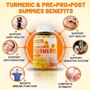 3 Pack Turmeric Curcumin + Vitamin D3 & B12 Gummies, Vegan 4