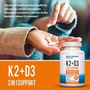 2 in 1 High Potency Formula 90mcg Vitamin K2 (MK7) and 5000 IU Vitamin D3 Supplement for Bone and Heart Health | Non-GMO Formula Vitamin D3 & K2 Complex, Total 240 Capsules I 8 Month Supply 3