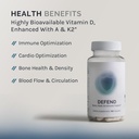 InfiniWell Defend Bone & Immune Support Supplement - Vitamin A, D3 & K2 Supplement - Bioavailable Ingredients in Active Nutrient Forms - Aid Bone Strength, Heart Health & More (60 Capsules) 3