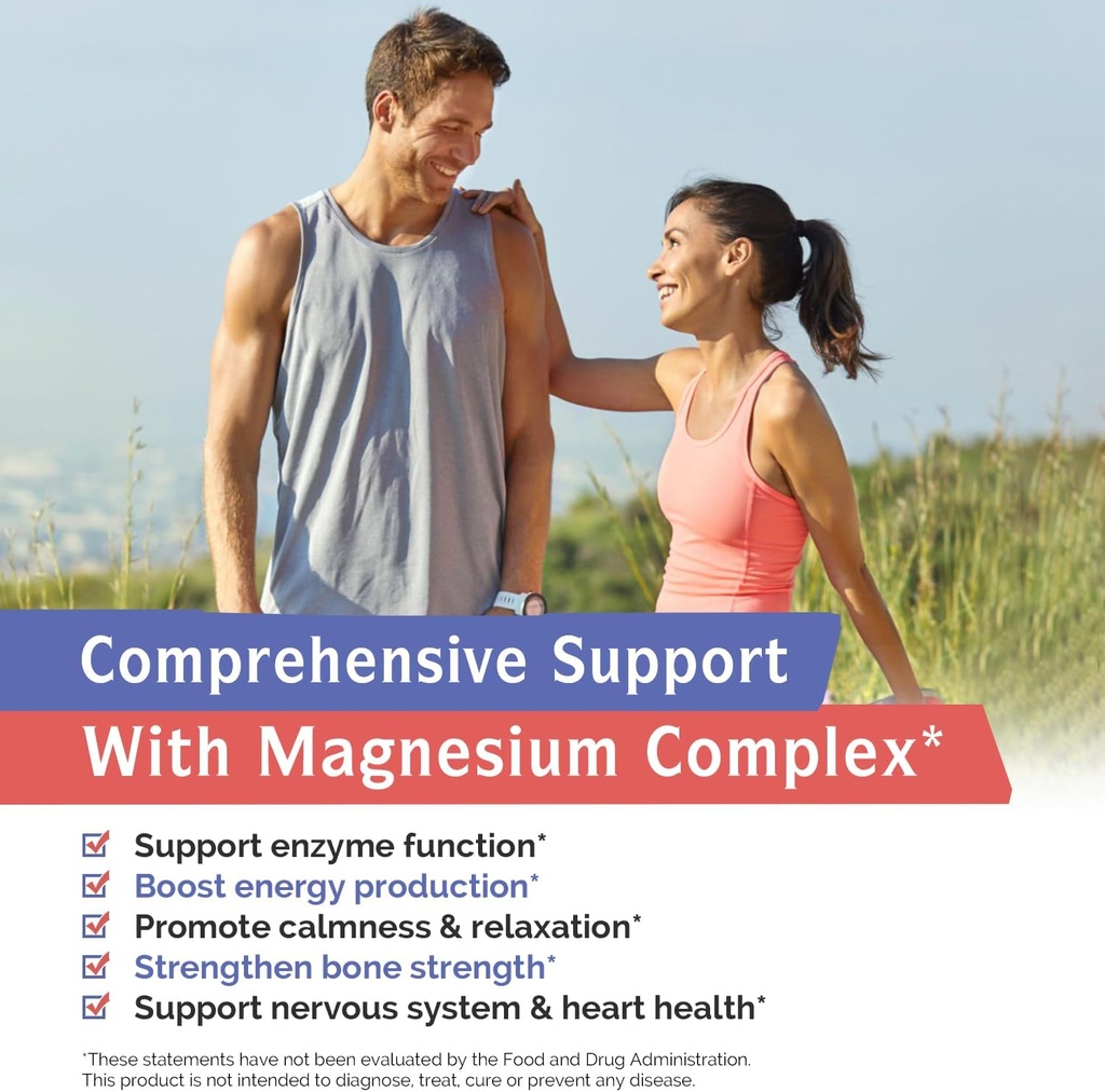 Innate Vitality Magnesium Complex - Magnesium Glycinate, Malate, Citrate, Oxide, 4-in-1 Formula for Energy, Bones & Nerves, Vegan & No Gluten, 90 Capsules 5