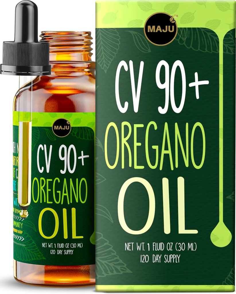Maju Superfoods Oregano Oil Drops, Potent 90%+ Carvacrol (1 fl Oz) Wild Mediterranean Essential Oil of Oregano Liquid, Aceite de Oregano, Immune and Seasonal Support 2