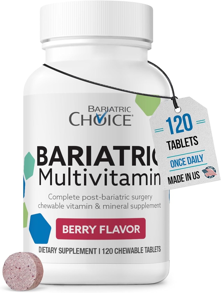 Bariatric Choice My Bariatric Chewable Multivitamin with Iron & 300mg Calcium, Berry (120ct) 2