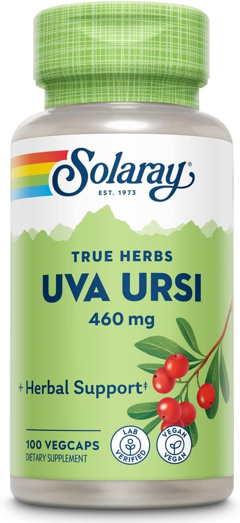 SOLARAY Uva Ursi Leaf 460 mg | Healthy Bladder, Kidney & Urinary Tract Function Support | Non-GMO | 100ct (Take 3 Daily) 2