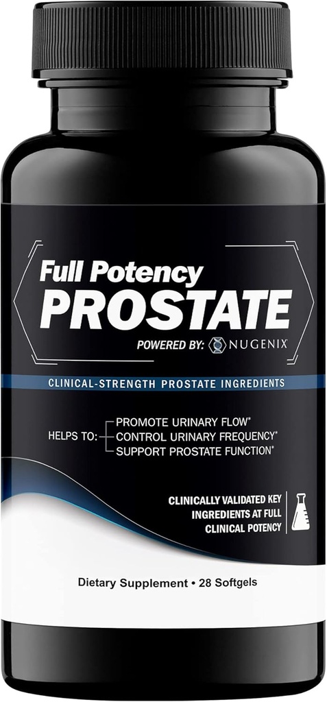 Nugenix Full Potency Prostate Supplement for Men - Clinical-Strength Ingredients, Saw Palmetto, Helps to Increase Urinary Flow, Control Frequency, and Support Prostate Function, 28 Capsules 2