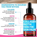 Liquid Collagen Biotin (2pk) and Fadogia Tongkat Ali (1pk) Supplement Bundle - Potent Vitamins for Hair, Skin, Nails, Heart, Energy, & Testosterone Support - Non-GMO, Vegan 3