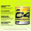 Cellucor C4 Ripped Sport Pre Workout Powder - NSF Certified for Sport - 200mg Caffeine + Cayenne Extract + Carnitine Tartrate + Beta-Alanine - Hawaiian Pineapple, 20 Servings 3