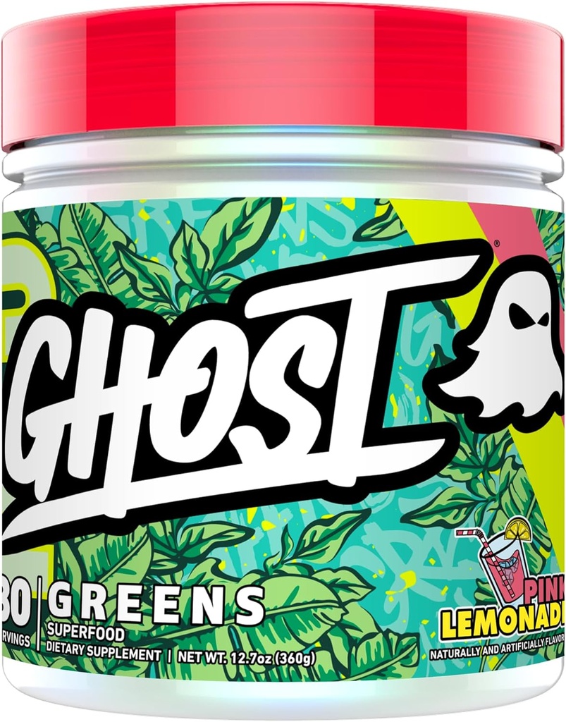GHOST Greens Superfood Powder, Old School Apple - 30 Servings - 19 Super Greens & Reds, Fruits, Vegetables, Spirulina, & Chlorella, Prebiotics, 10 Billion CFU Probiotic & Digestive Enzymes - Soy-Free 4