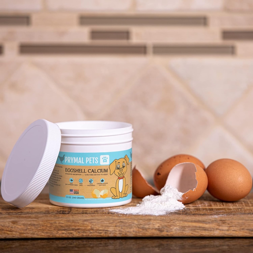 Eggshell Calcium for Pets - 12 oz. Natural, Ultra-Pure Egg Shell Mineral Powder Supplement for Cats and Dogs - High Absorption, Helps Support Bone, Joint, Teeth, Heart, Immune Health 5