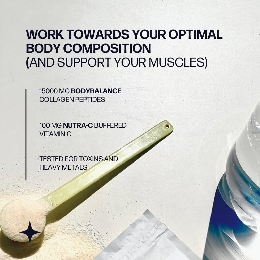 Sparkle Wellness Muscle Boost (No Flavor) [30-Serves] | Collagen Supplement Powder with Hydrolyzed BODYBALANCE Collagen Peptides & Buffered Vitamin C | Improves Body Composition 5