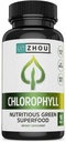 Zhou Chlorophyll Tablets - Chlorophyll Pill Supplement for Women and Men, Health and Wellness Support, Daily Super Greens with Natural Vitamins and Minerals - 90 Tablets 2