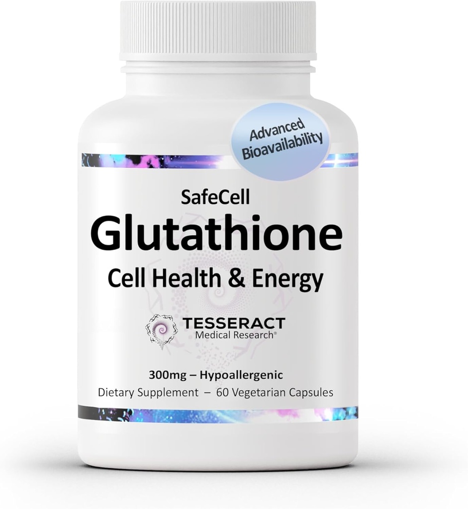Tesseract Medical Research SafeCell S-Acetyl Glutathione Supplement for Cellular Health Support, Powerful Antioxidant to Help Neutralize Free Radicals, Hypoallergenic, 300mg, 60 Vegetarian Capsules 2
