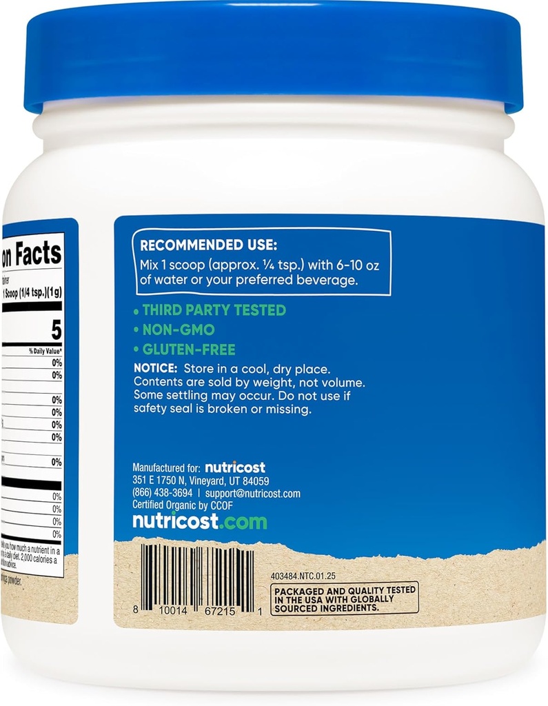 Nutricost Organic Moringa Powder 1LB (16oz) - Gluten Free, Non-GMO, Vegetarian Friendly 5