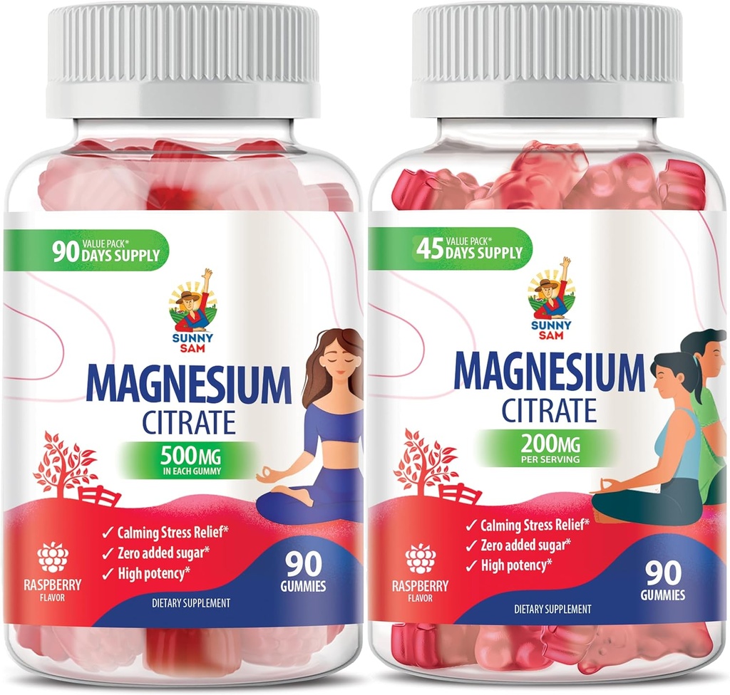 Magnesium Gummies for Kids & Adults - Calm Magnesium Chews - Magnesium Citrate Chewable Supplement for Mood & Muscle Support 2