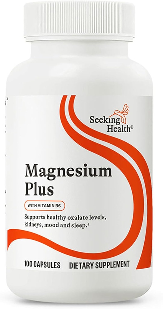 Seeking Health Magnesium Plus - Formula with Vitamin B6 - Magnesium Malate & Glycinate Supplement to Support Bone Health, Sleep & Feelings of Calm - 100 Capsules 2