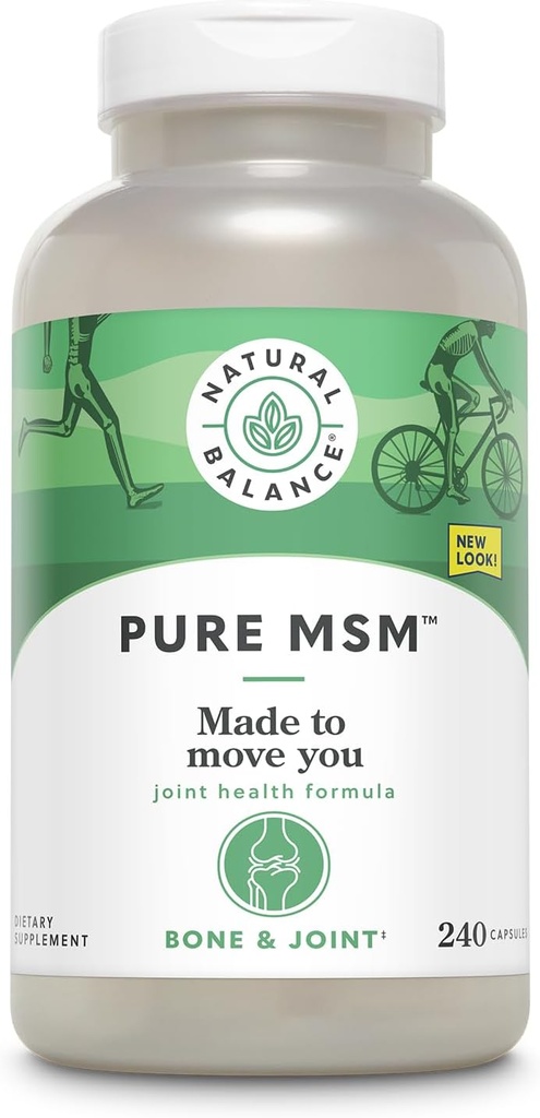 Natural Balance Pure MSM Capsules | Sulfur Supplement Helps Supports Joint Comfort, Collagen & Keratin Production | 240 Count 2