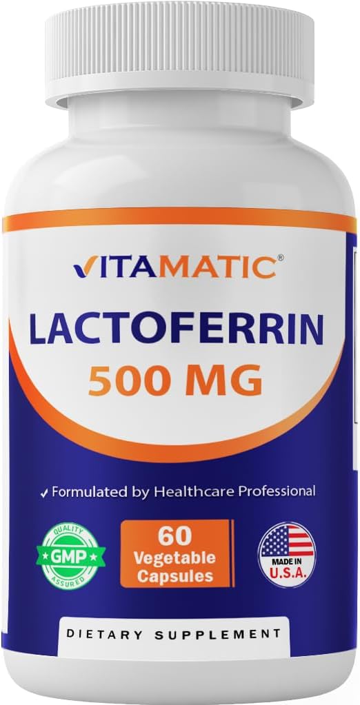 Vitamatic Lactoferrin 500mg – 60 Vegetable Capsules Promotes Healthy Immune Function 2