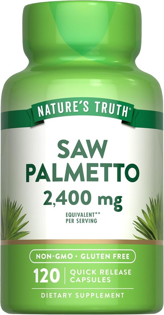 Nature's Truth Saw Palmetto Extract | 2400mg | 120 Capsules | Non-GMO & Gluten Free Supplement 2