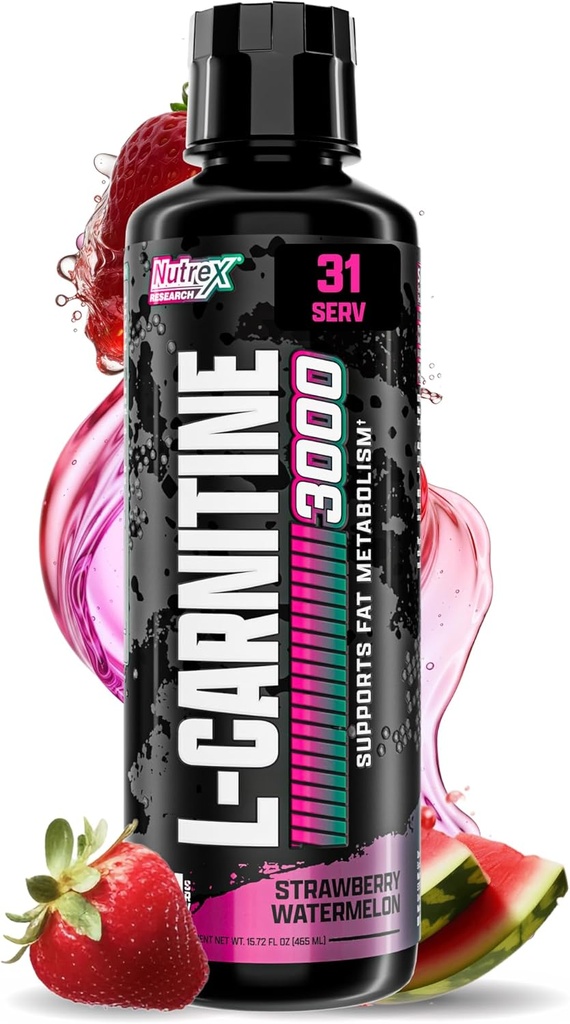 Nutrex Research Liquid Carnitine 3000 | (Strawberry Watermelon) | Premium L Carnitine Liquid, Stimulant Free 31 Servings 2