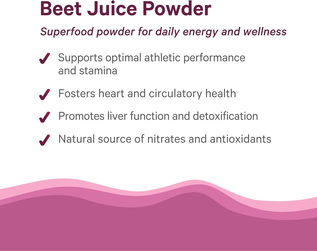 PURE SYNERGY Organic Beet Juice Powder | Pre-Workout Supplement | Organic Beet Root Juice Powder | for Healthy Circulation, Exercise, and Detoxification (6.4 oz.) 6